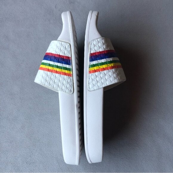 Michael Kors ~ Rainbow Leather Slides ~ Womens Size 7 - Picture 10 of 10